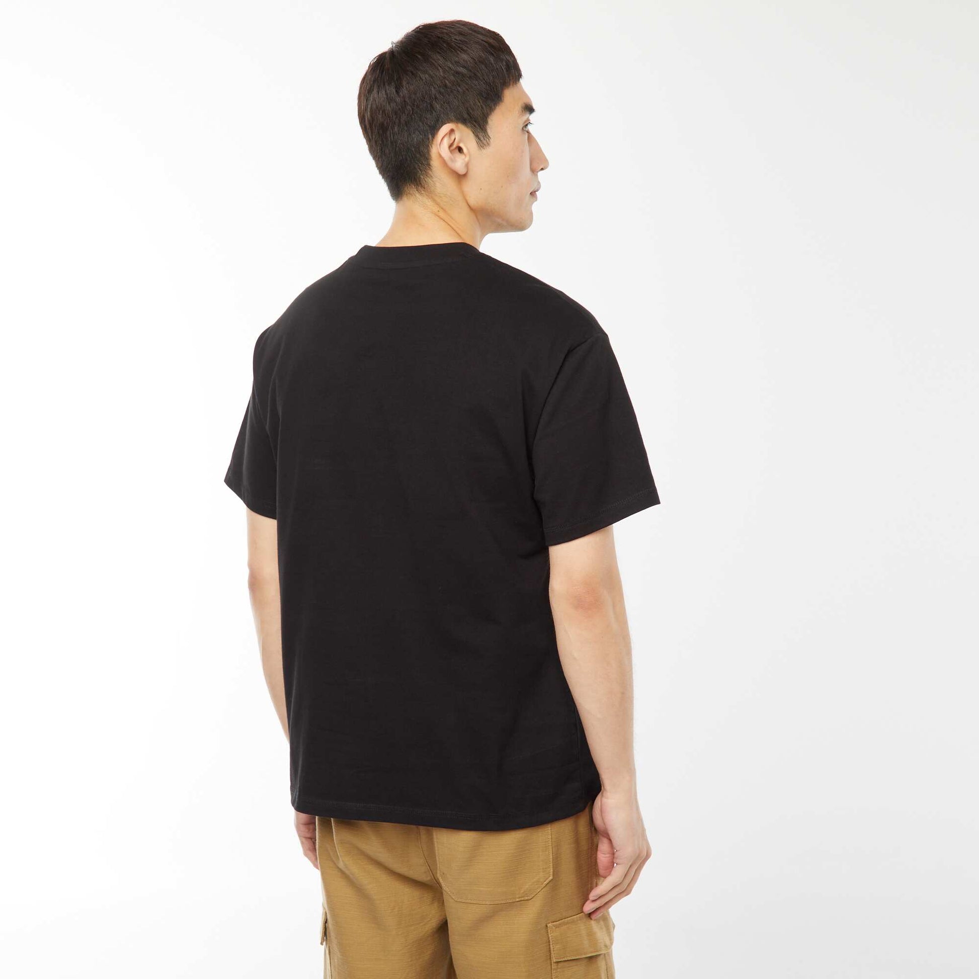 T-shirt en maille jersey manches courtes NOIR