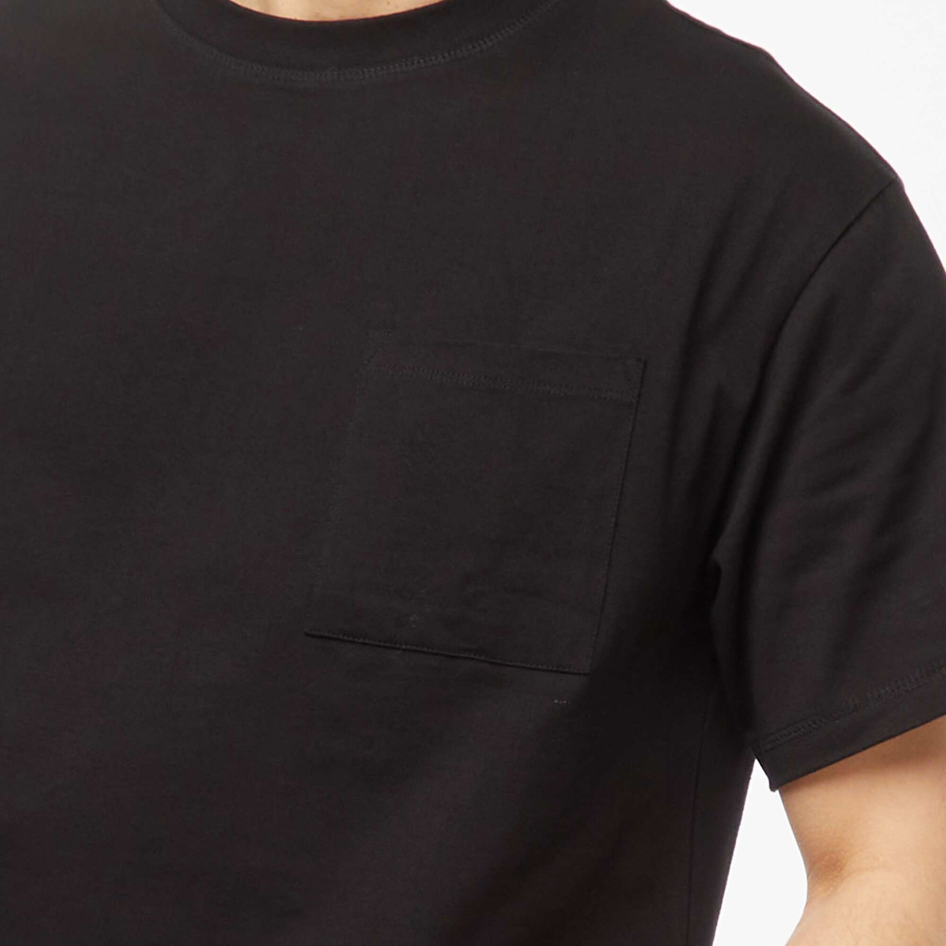 T-shirt en maille jersey manches courtes NOIR