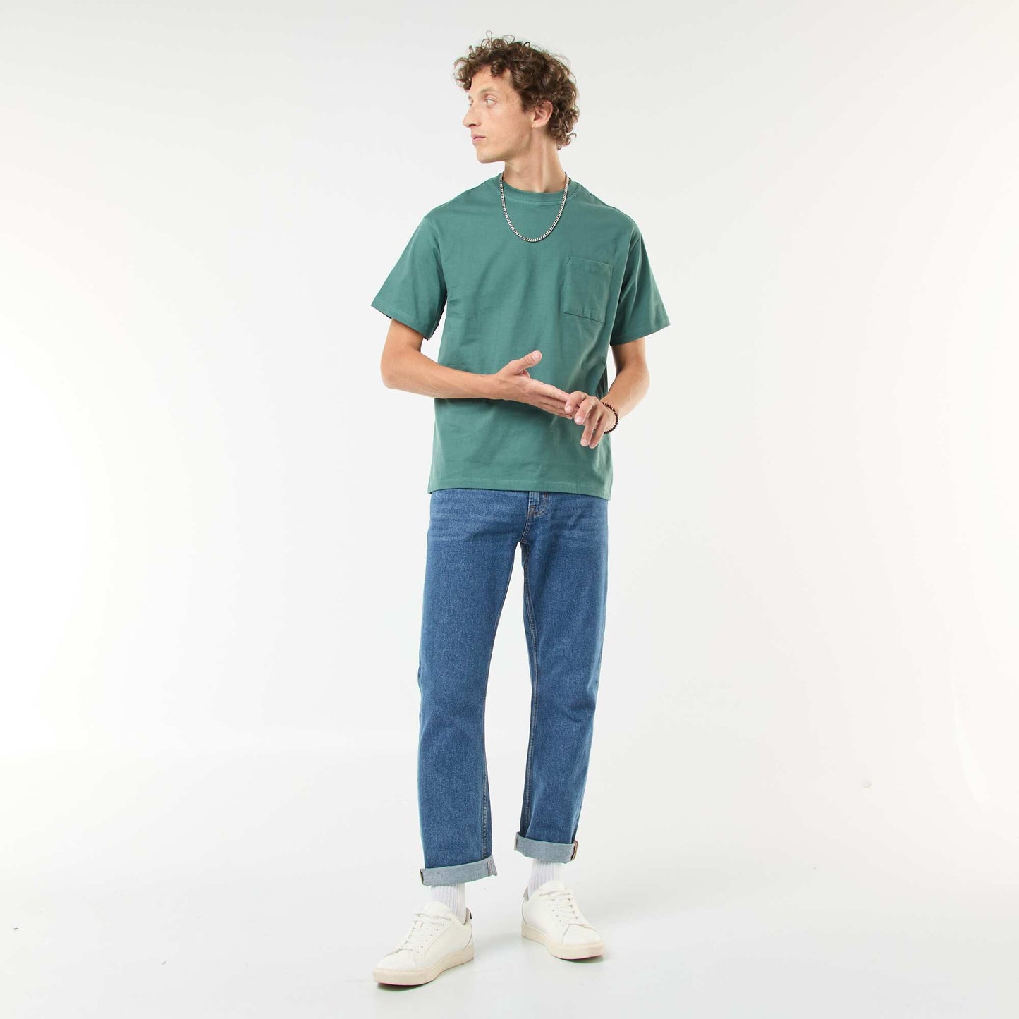 T-shirt en maille jersey manches courtes VERT