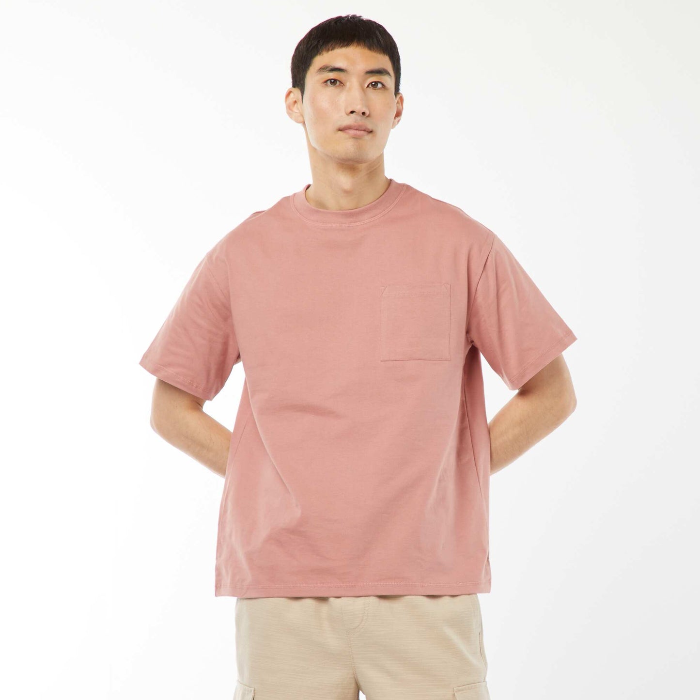 T-shirt en maille jersey manches courtes ROSE