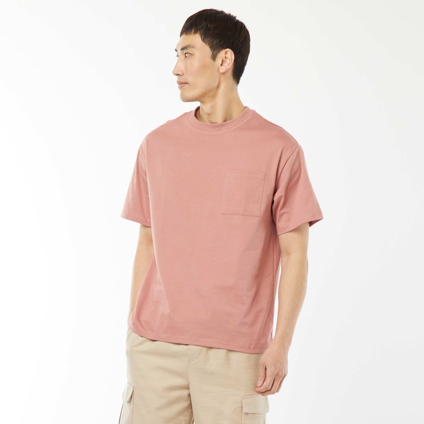 T-shirt en maille jersey manches courtes ROSE