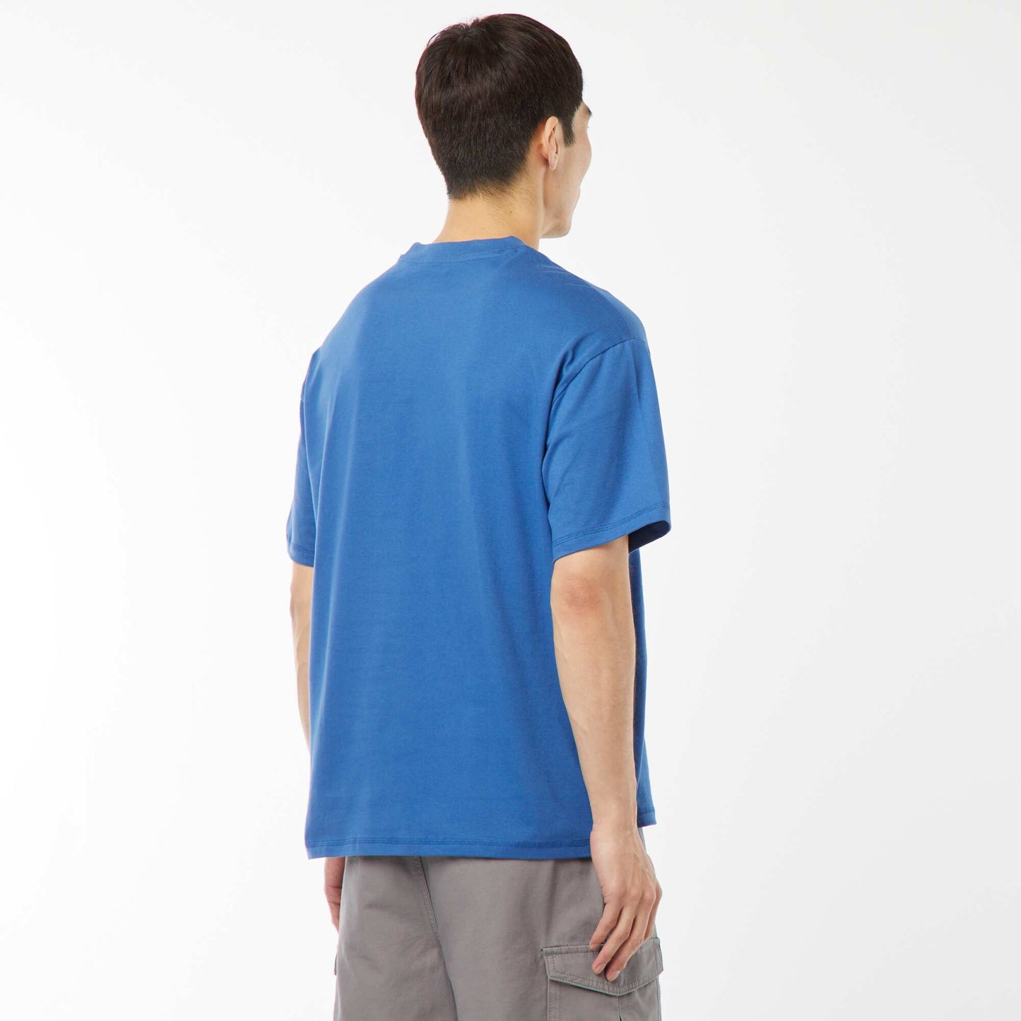 T-shirt en maille jersey manches courtes BLEU