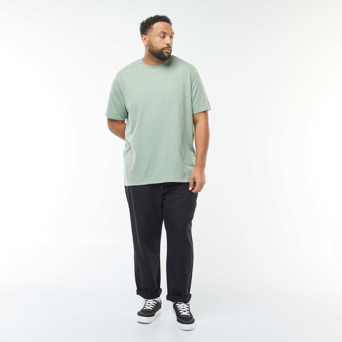 T-shirt à manches courtes en maille texturée VERT