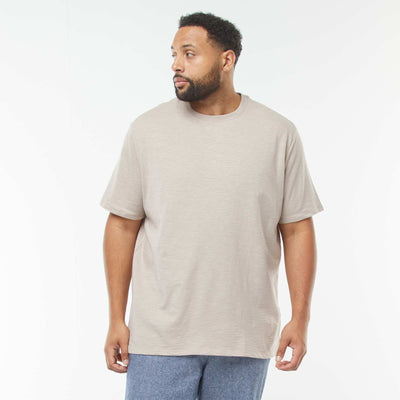 T-shirt à manches courtes en maille texturée BEIGE