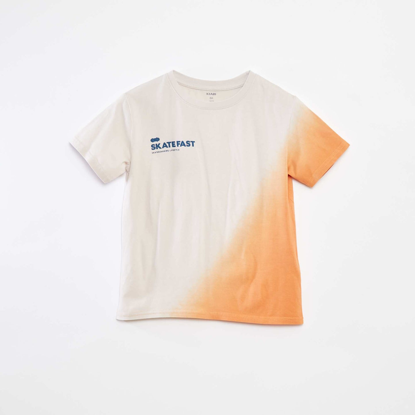 T-shirt à manches courtes et col rond ORANGE