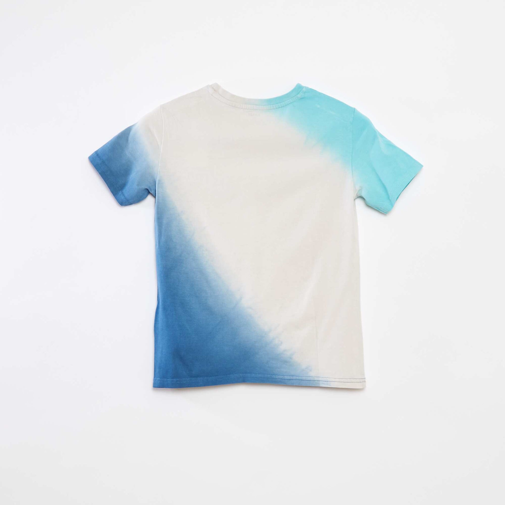 T-shirt à manches courtes et col rond BLEU