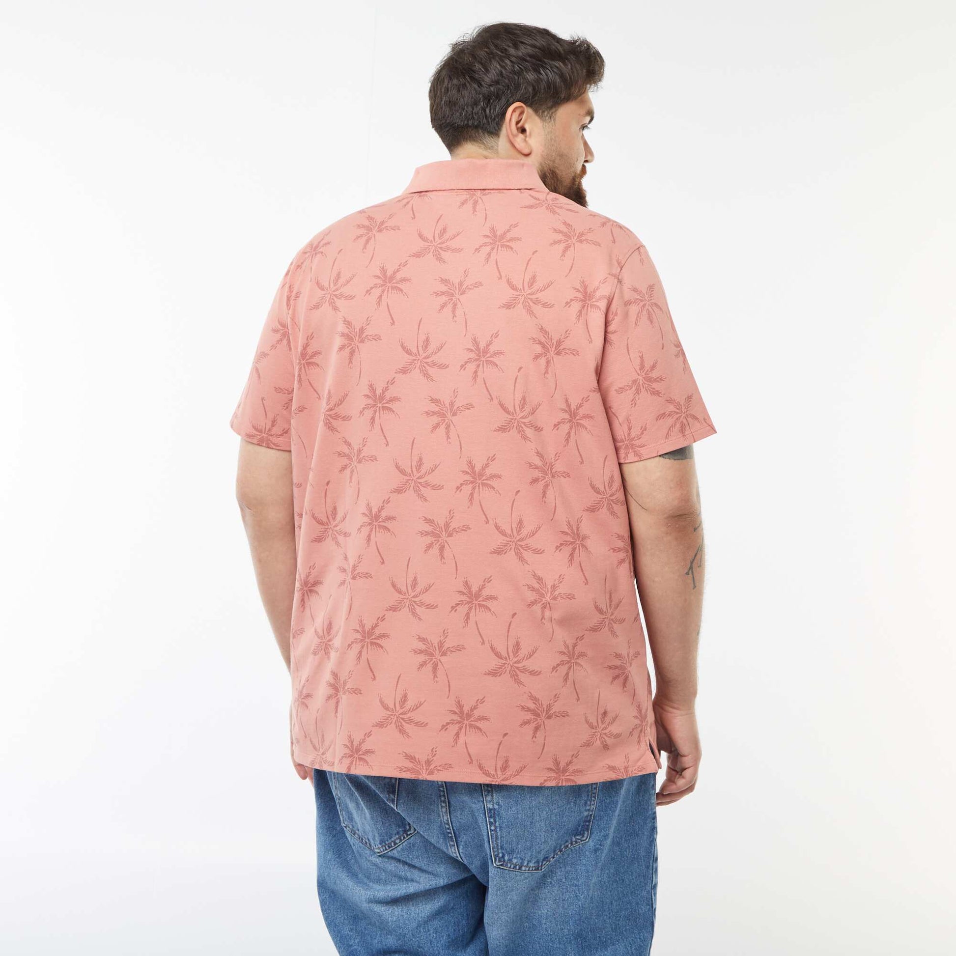 Polo en piqué de coton manches courtes ROSE
