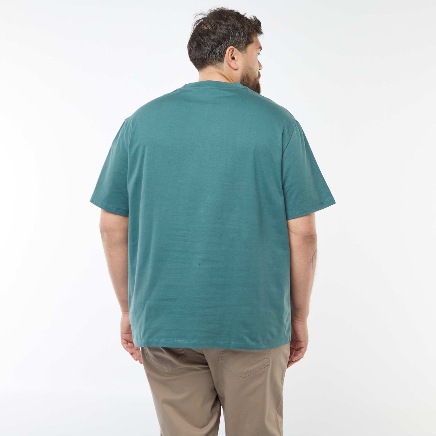 T-shirt uni manches courtes avec poche poitrine VERT