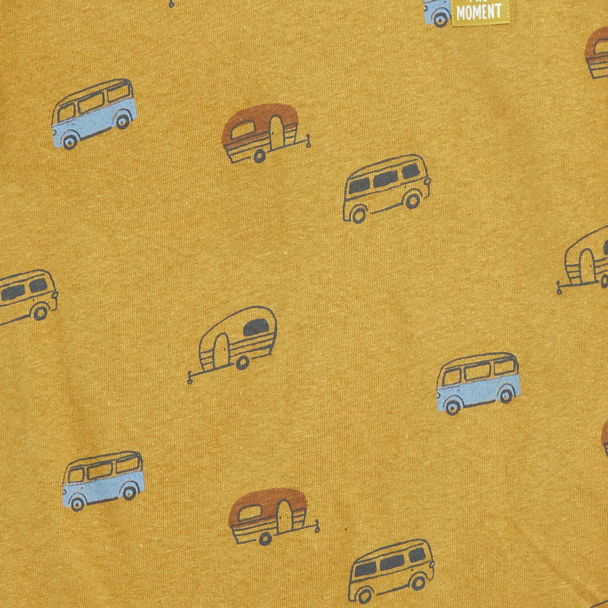 T-shirt manches courtes à motif BEIGE