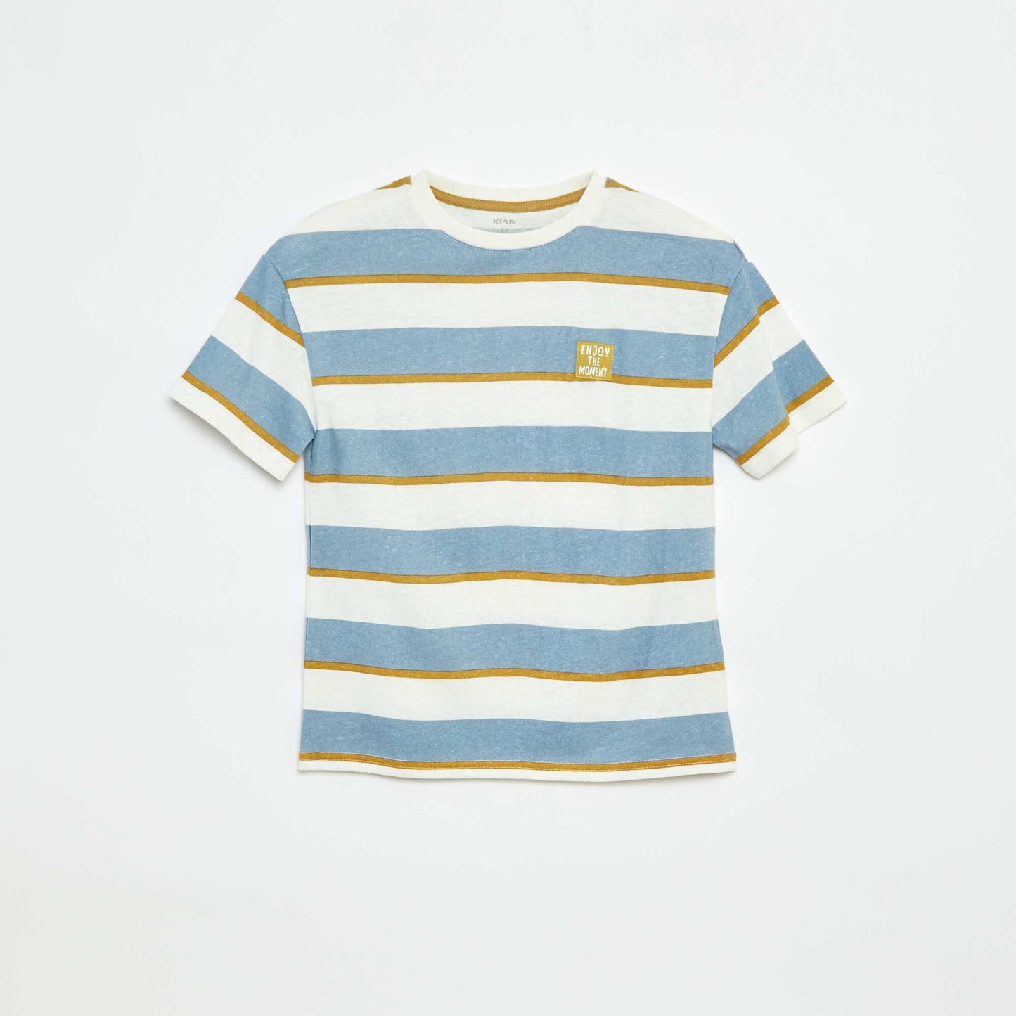 T-shirt manches courtes à motif BLEU