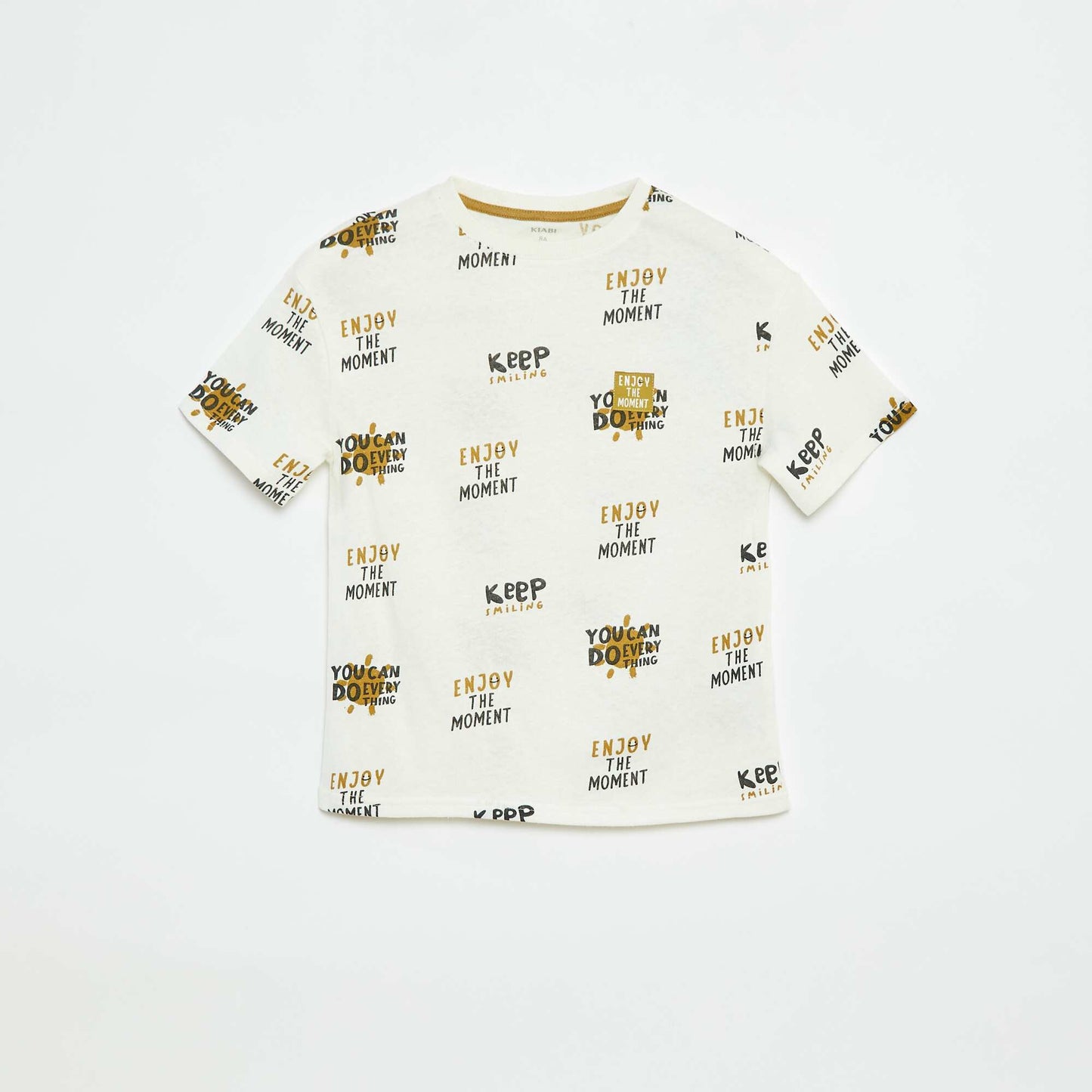 T-shirt manches courtes à motif BLANC