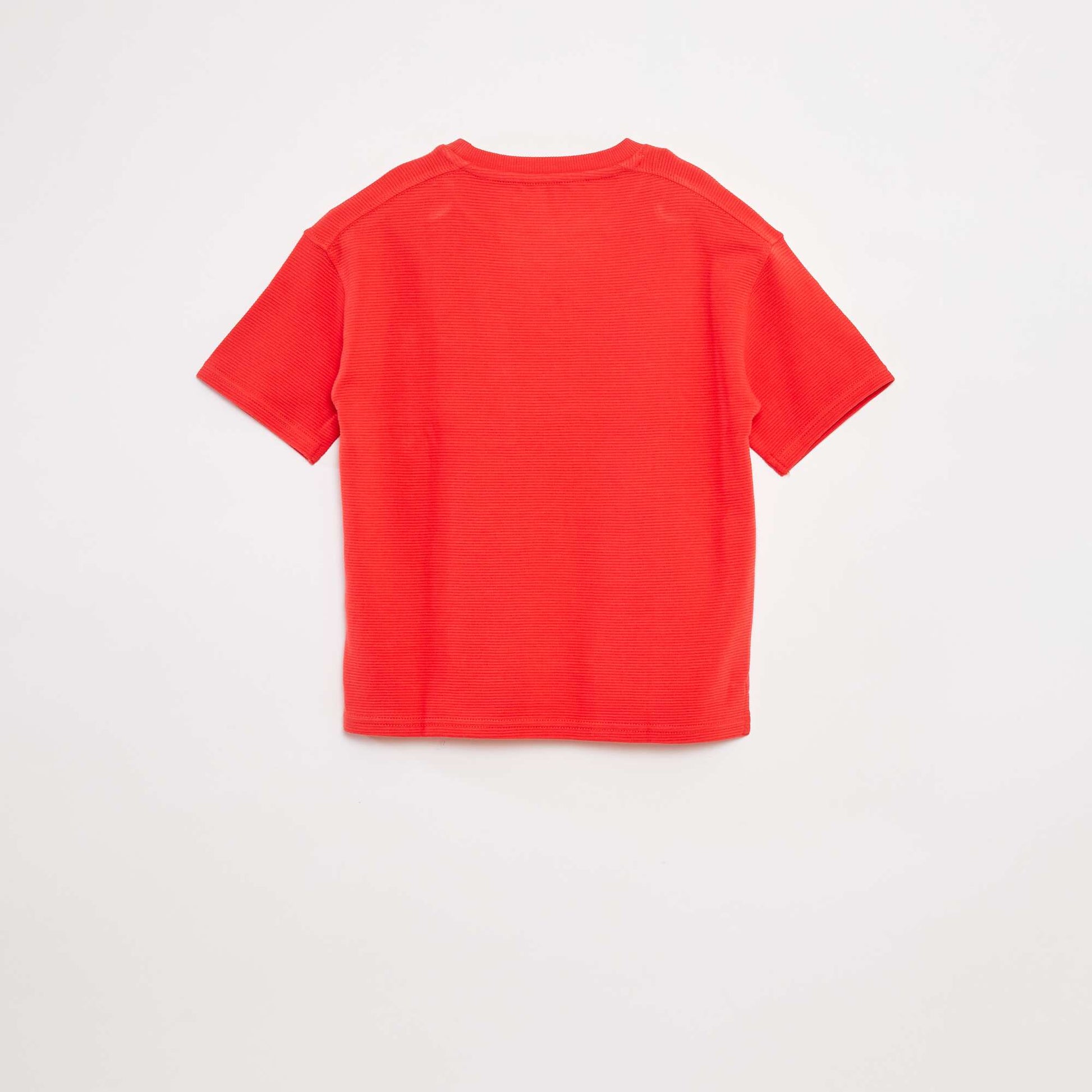 T-shirt en maille ottoman ROUGE
