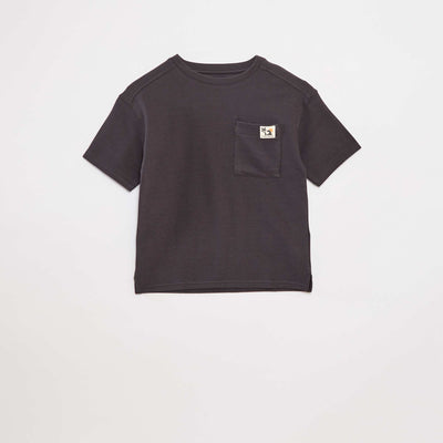 T-shirt en maille ottoman NOIR