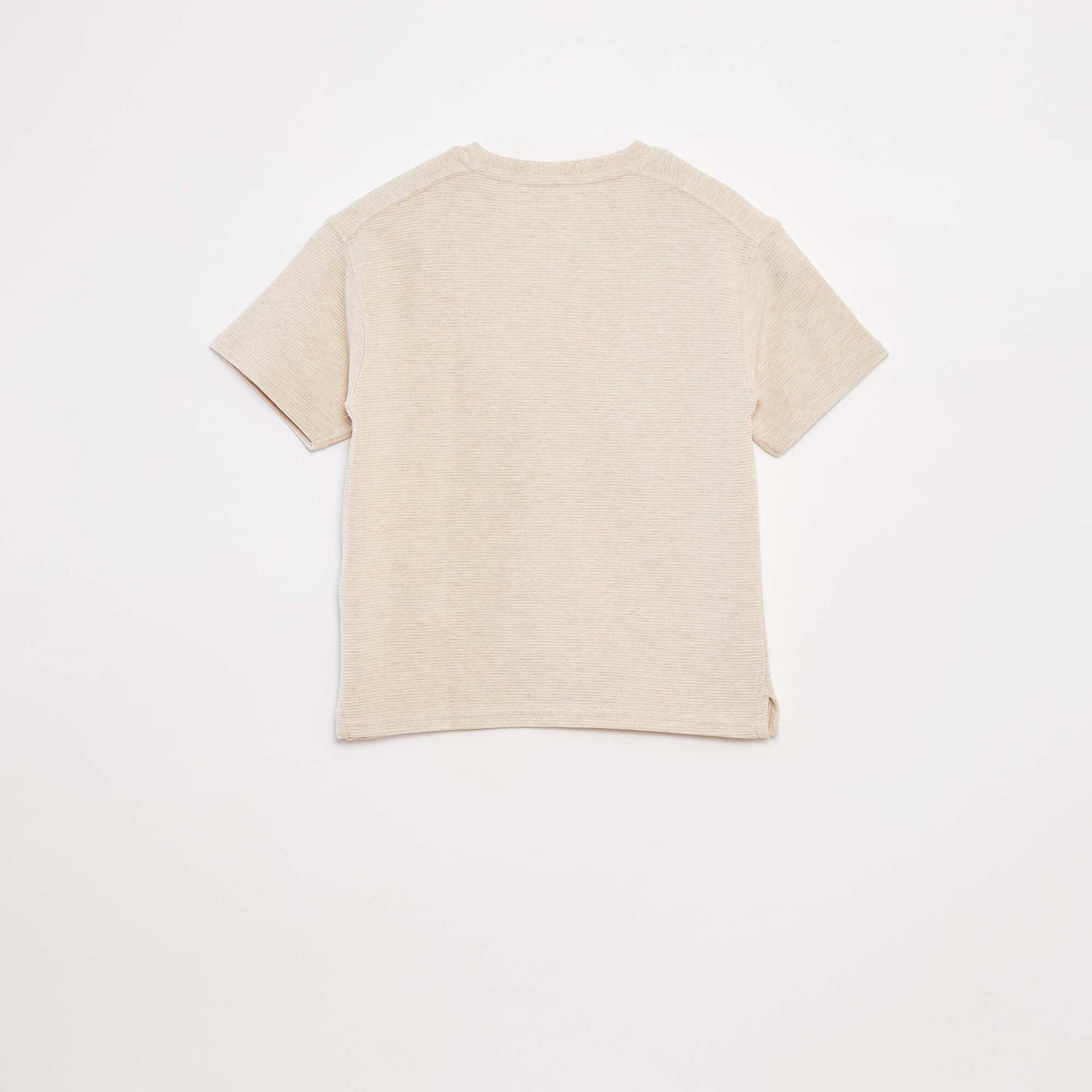 T-shirt en maille ottoman BEIGE
