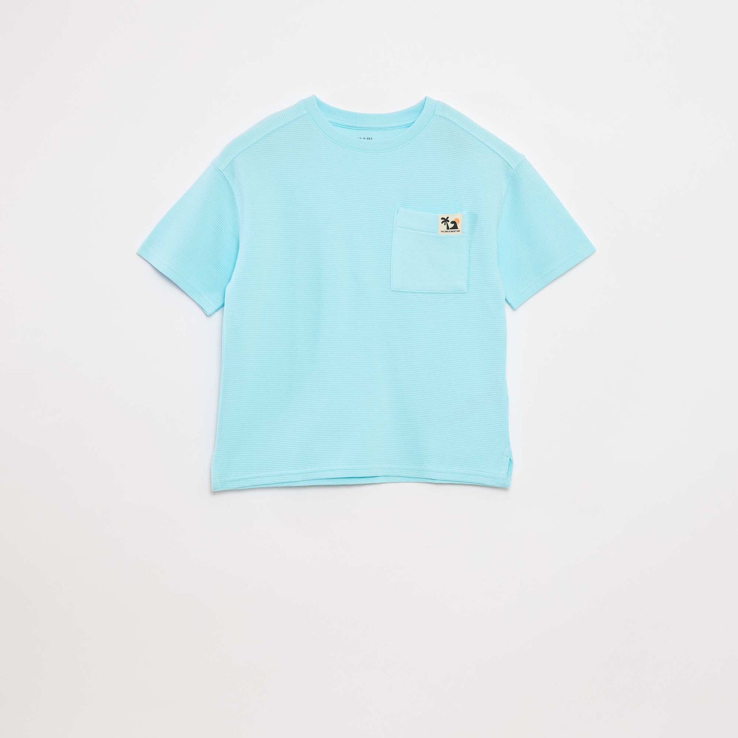 T-shirt en maille ottoman BLEU