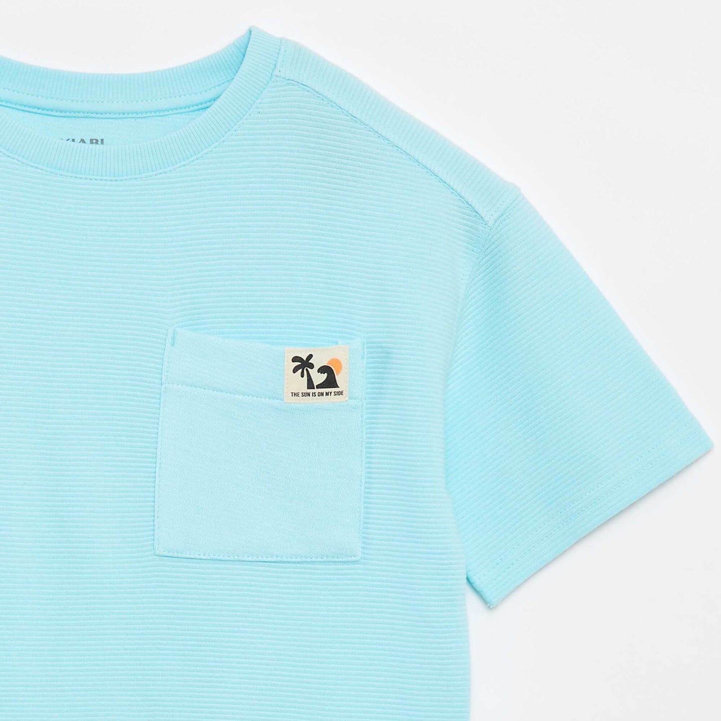 T-shirt en maille ottoman BLEU