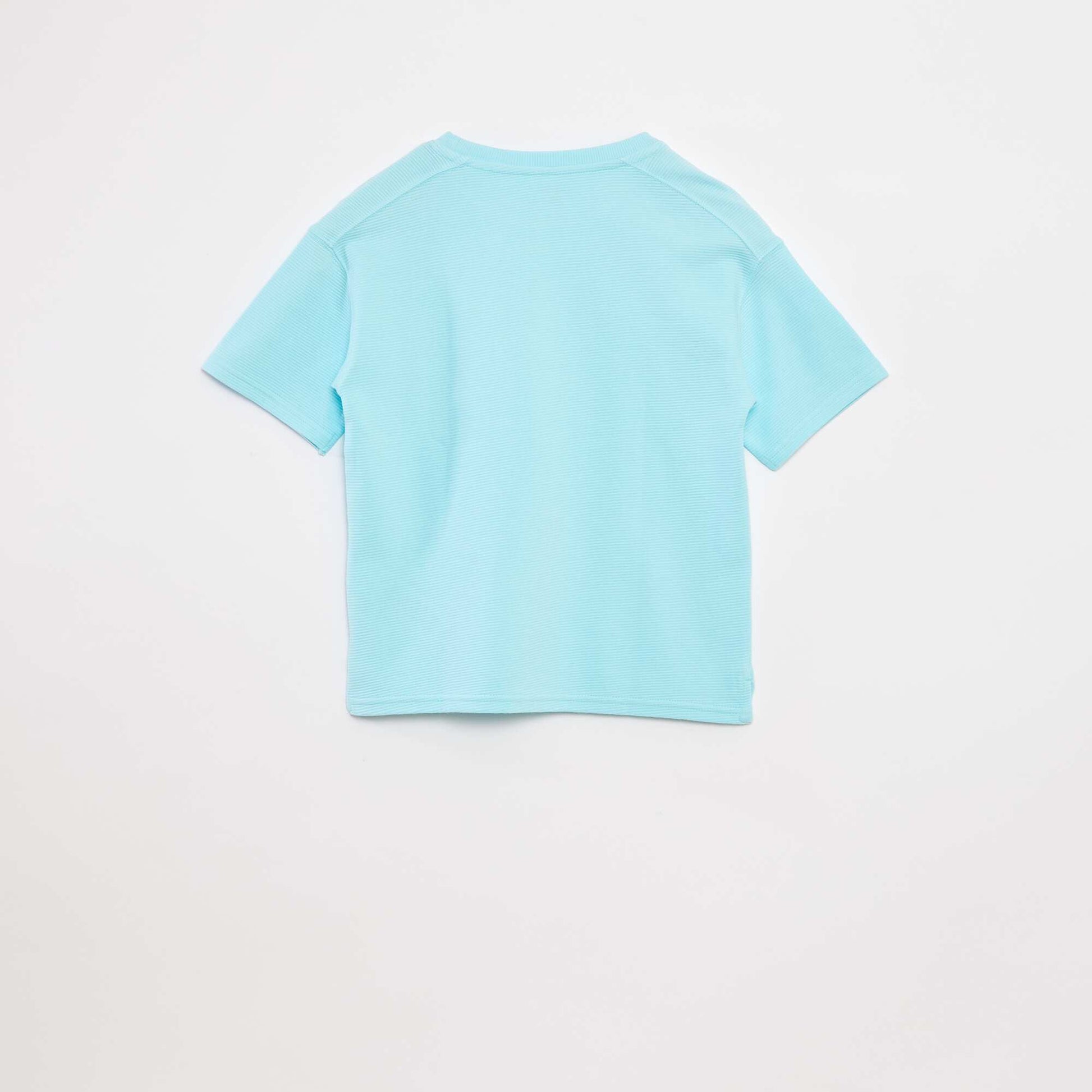 T-shirt en maille ottoman BLEU