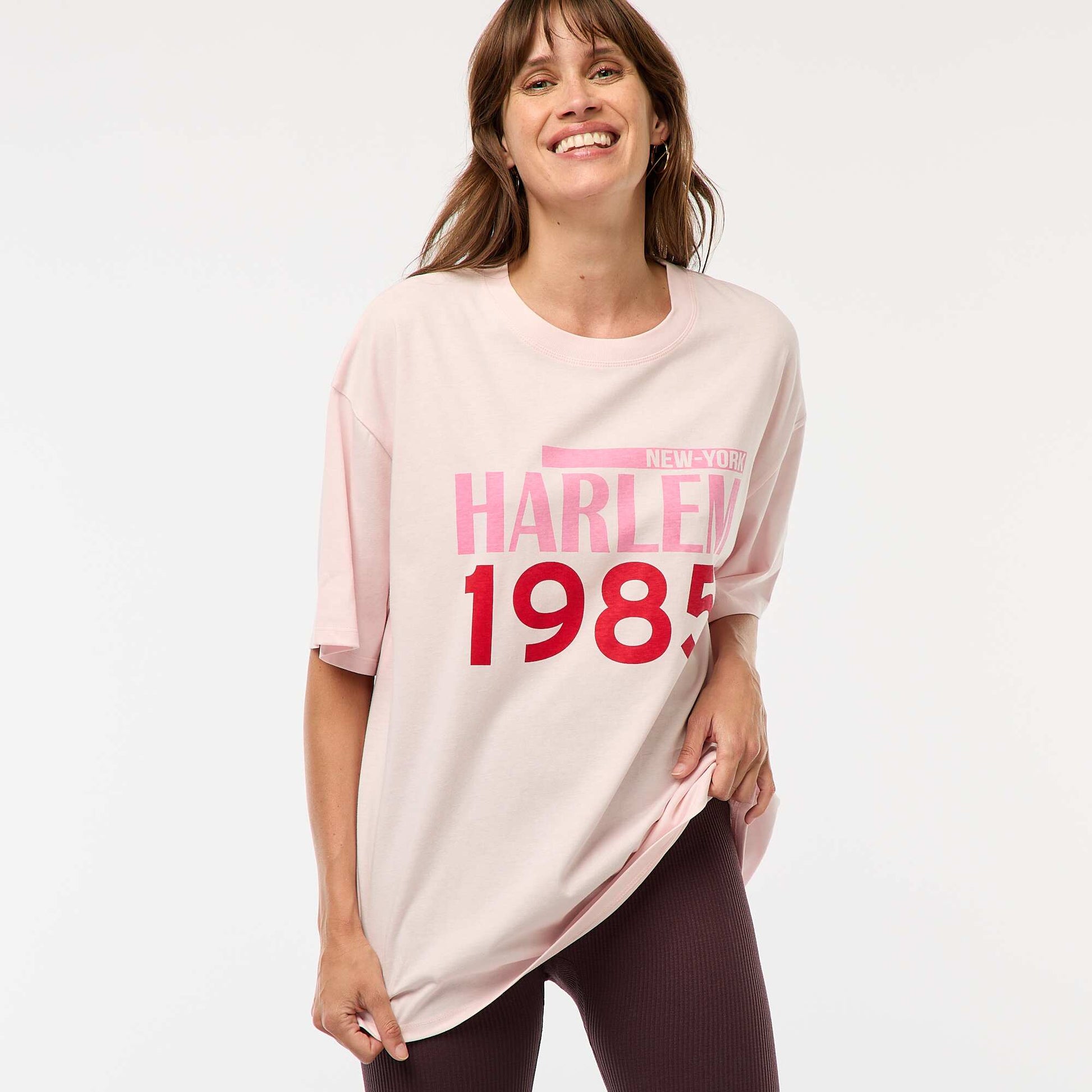 T-shirt oversize avec imprimé ROSE