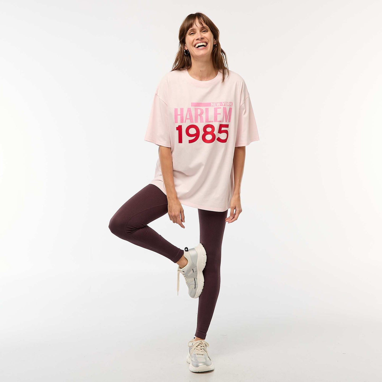 T-shirt oversize avec imprimé ROSE