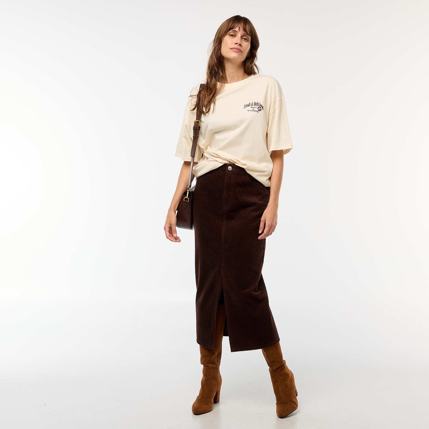T-shirt oversize avec imprimé BLANC
