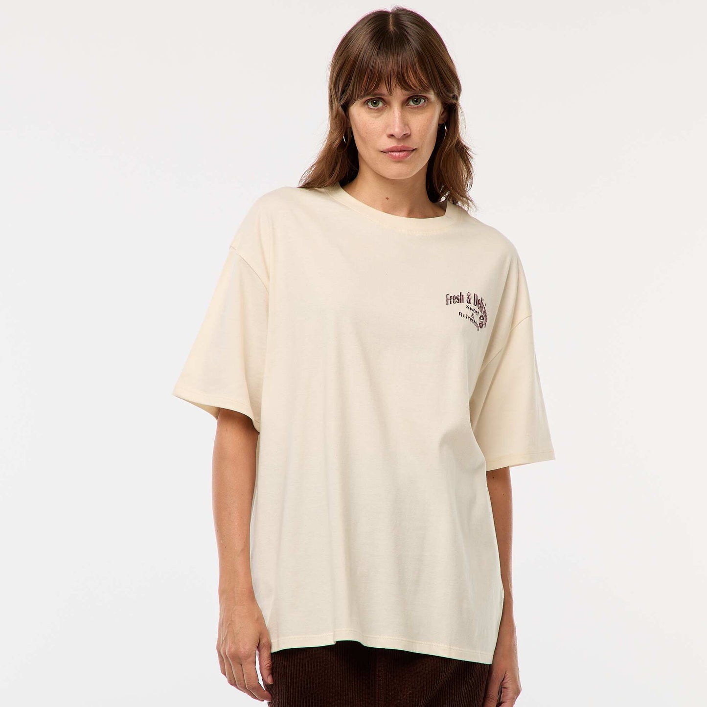 T-shirt oversize avec imprimé BLANC