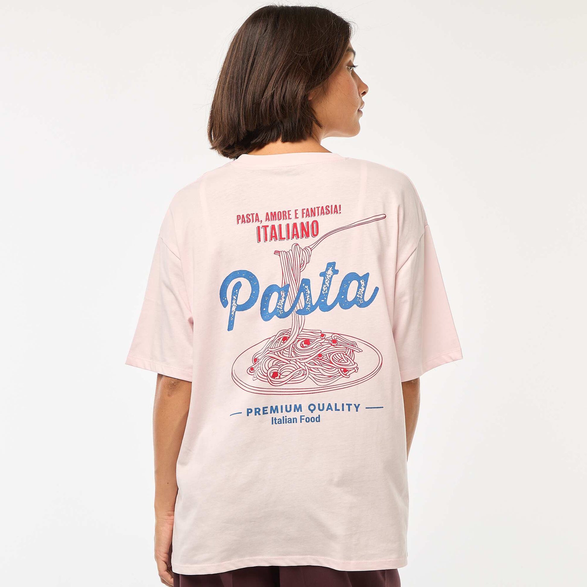 T-shirt oversize avec imprimé ROSE