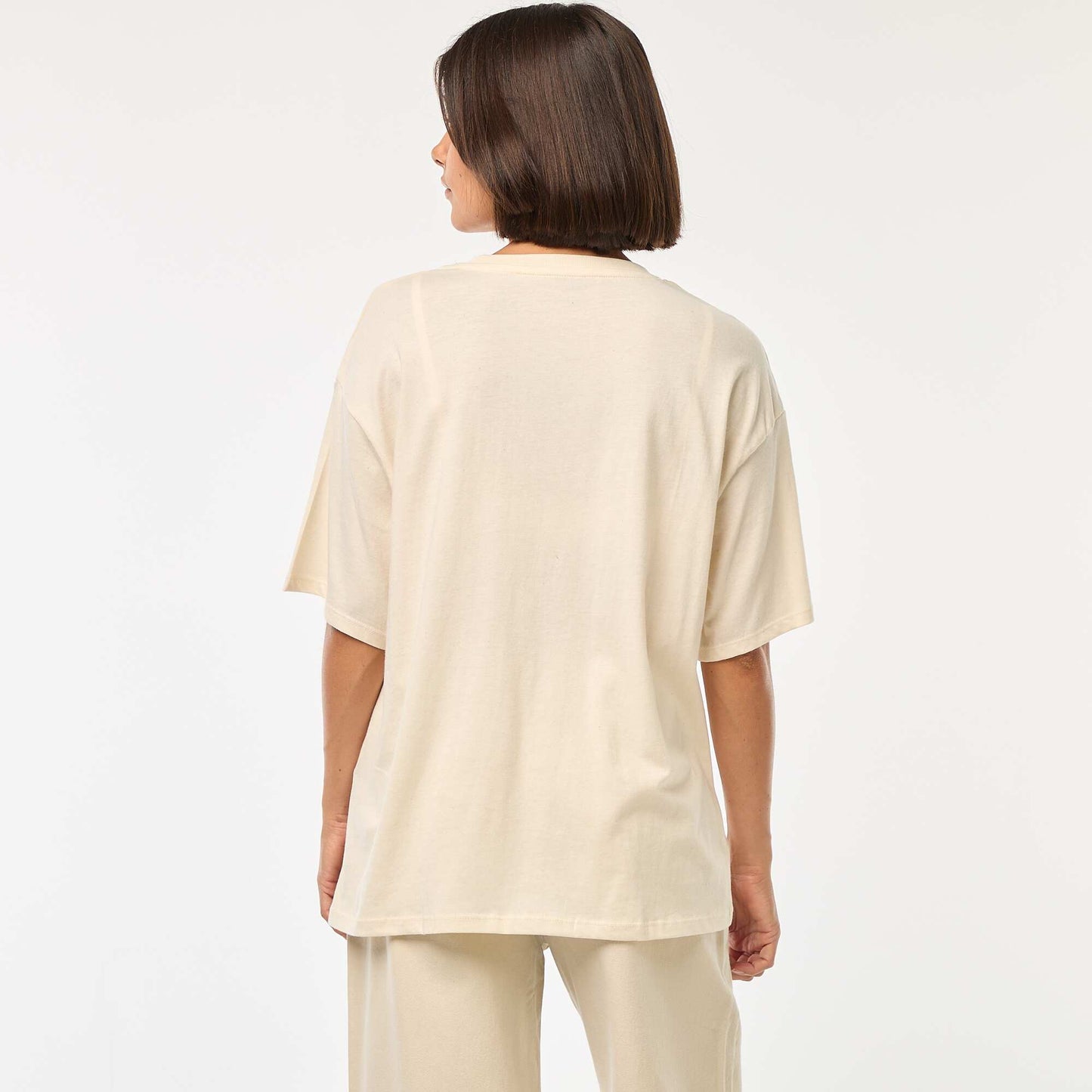 T-shirt oversize avec imprimé BLANC