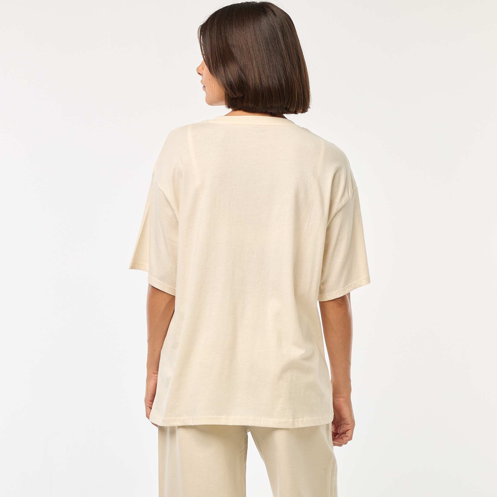 T-shirt oversize avec imprimé BLANC