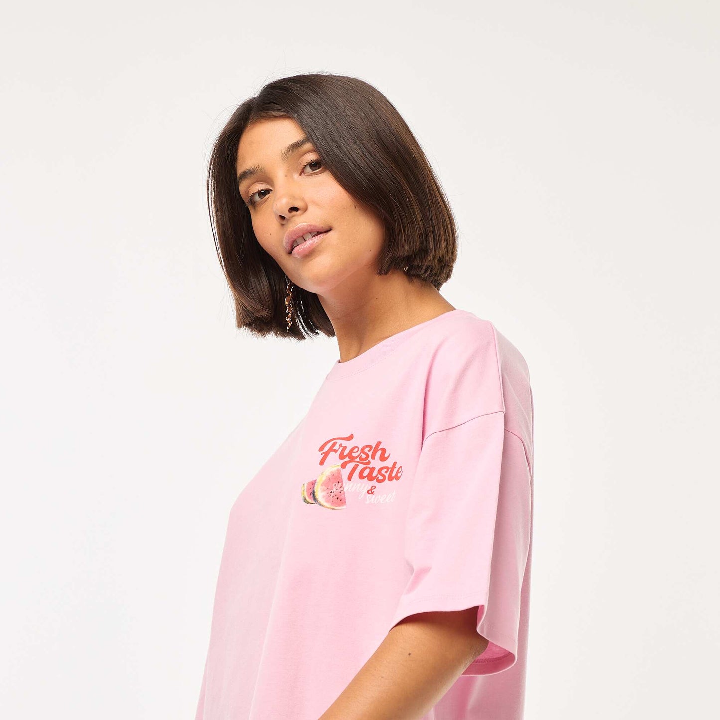 T-shirt oversize avec imprimé ROSE