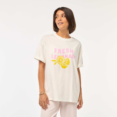 T-shirt oversize avec imprimé BLANC