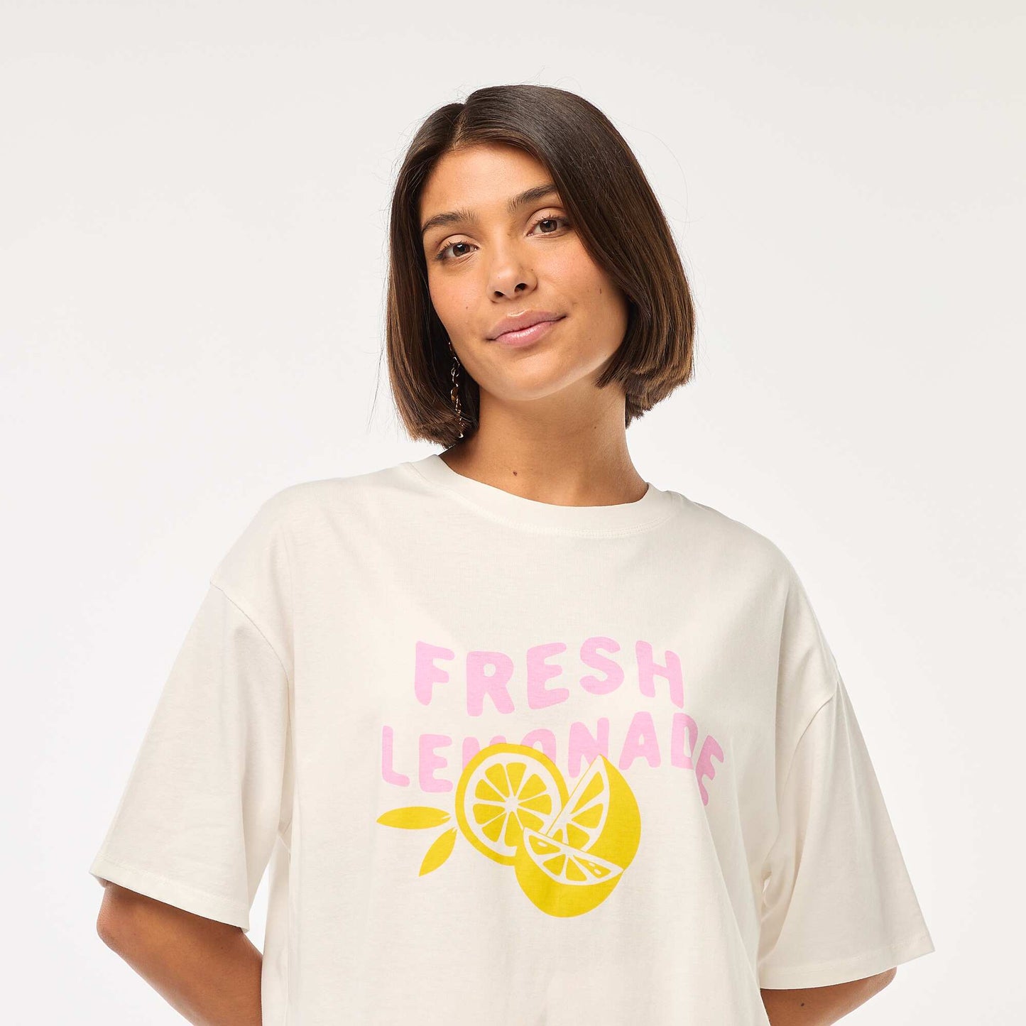 T-shirt oversize avec imprimé BLANC