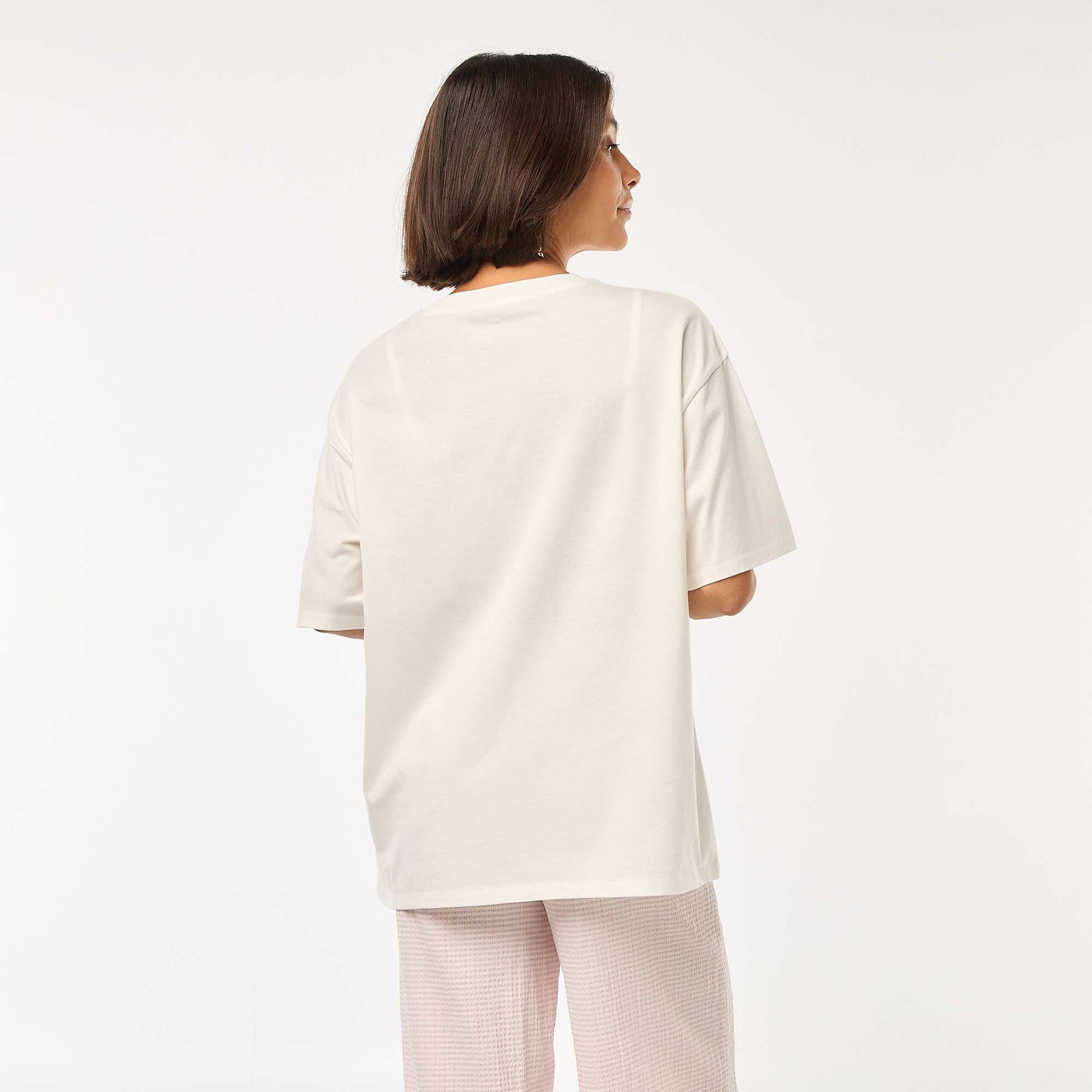 T-shirt oversize avec imprimé BLANC