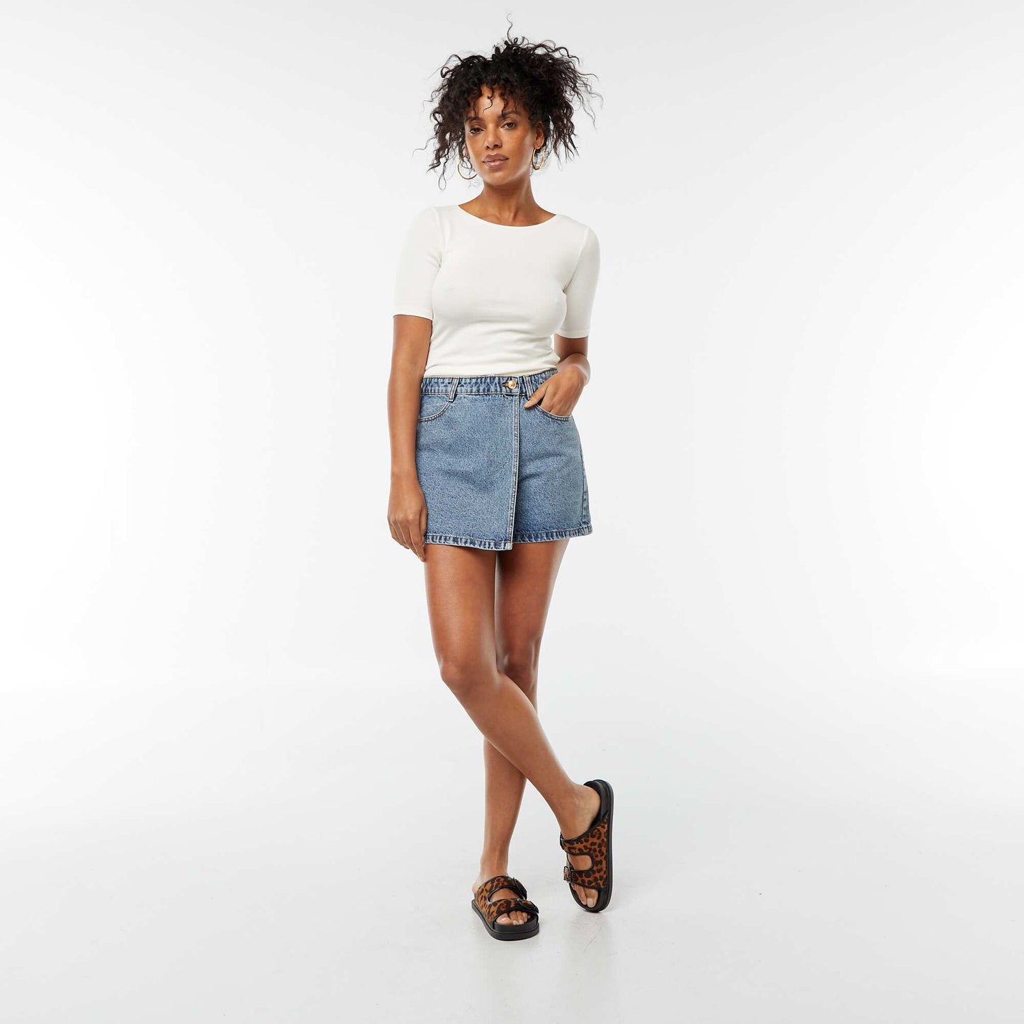 Tee-shirt manches courtes basique BLANC