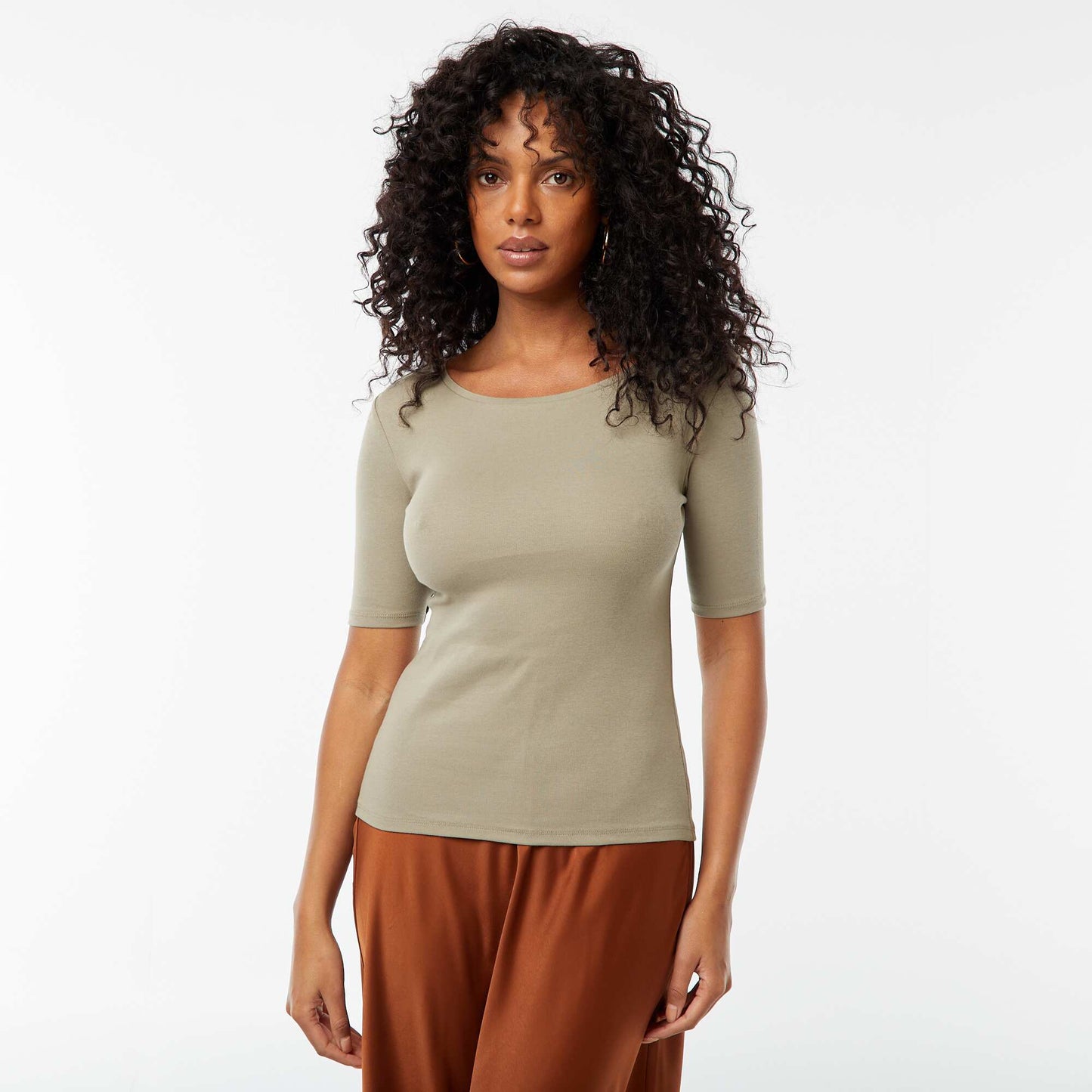 Tee-shirt manches courtes basique VERT