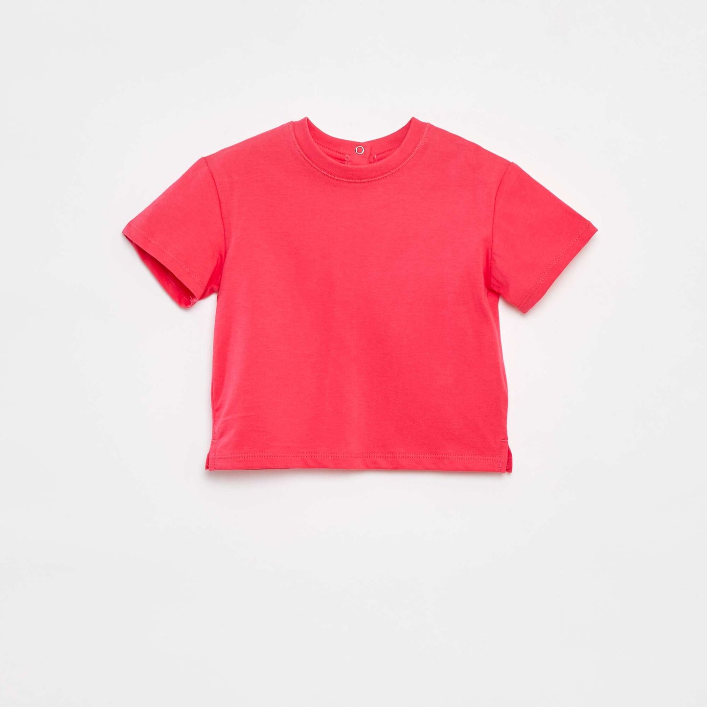 T-shirt loose et uni à manches courtes ROSE