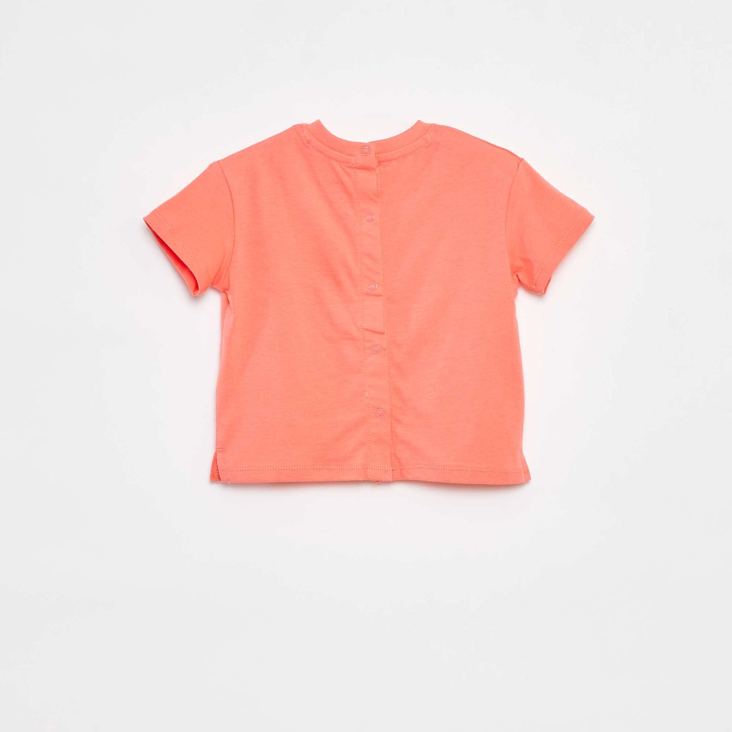 T-shirt loose et uni à manches courtes ORANGE