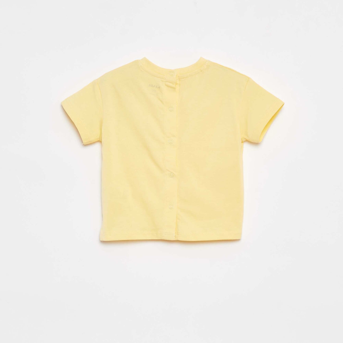 T-shirt loose et uni à manches courtes JAUNE