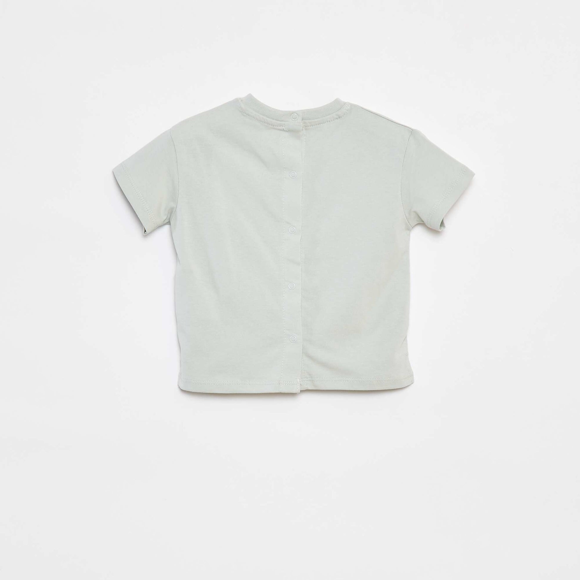 T-shirt loose et uni à manches courtes BLEU
