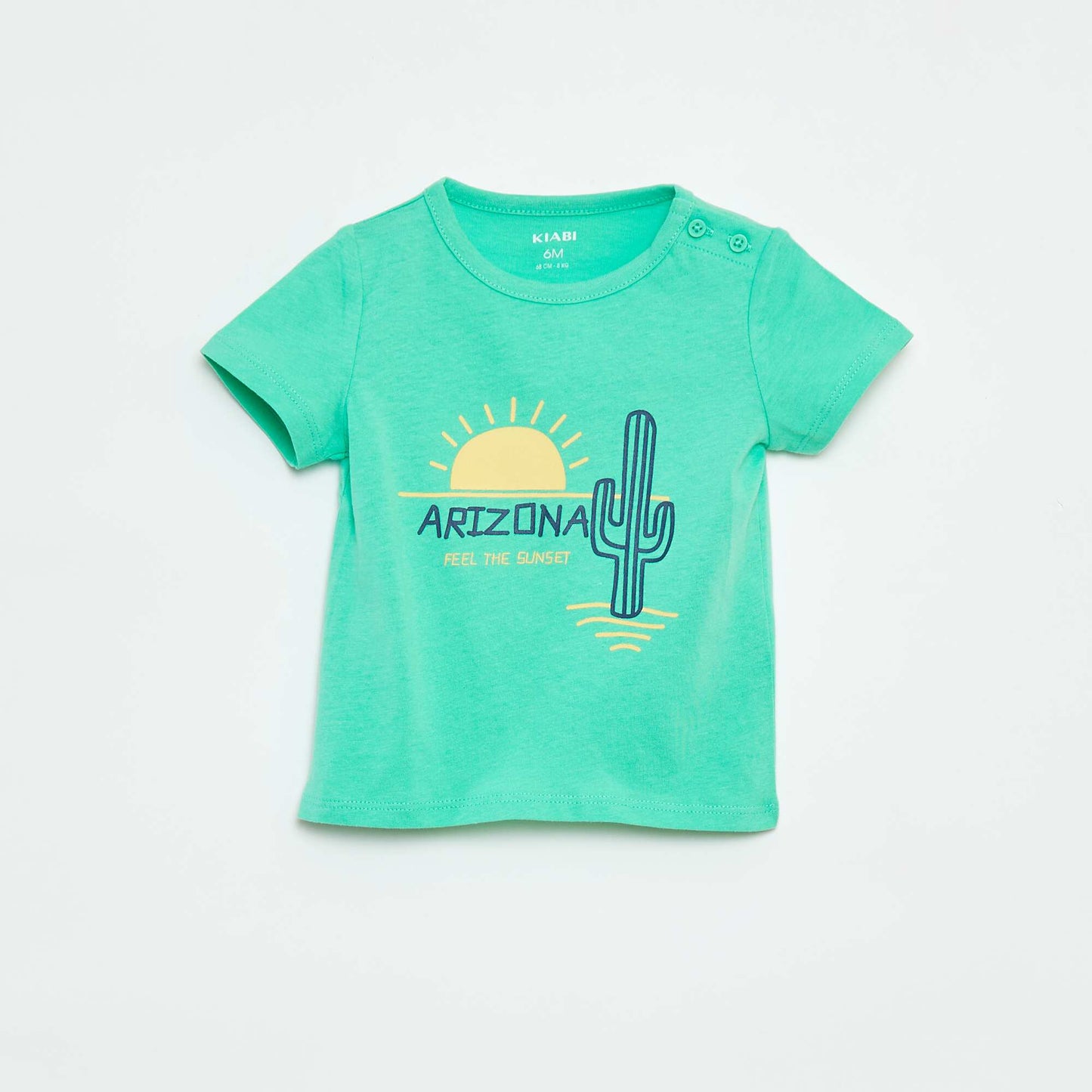 T-shirt à manches courtes avec animation BLEU