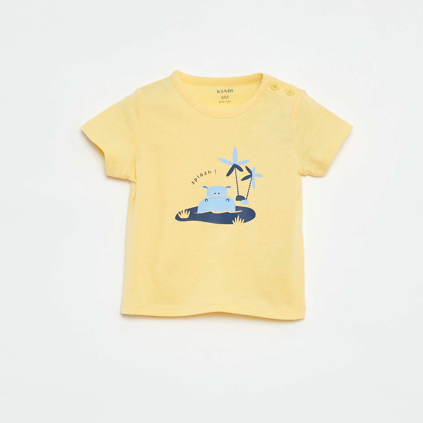 T-shirt à manches courtes avec animation JAUNE
