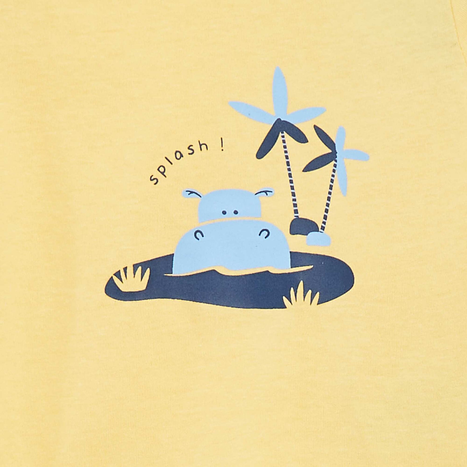 T-shirt à manches courtes avec animation JAUNE