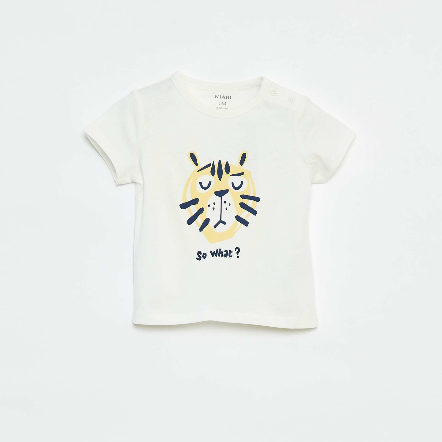 T-shirt à manches courtes avec animation BLANC