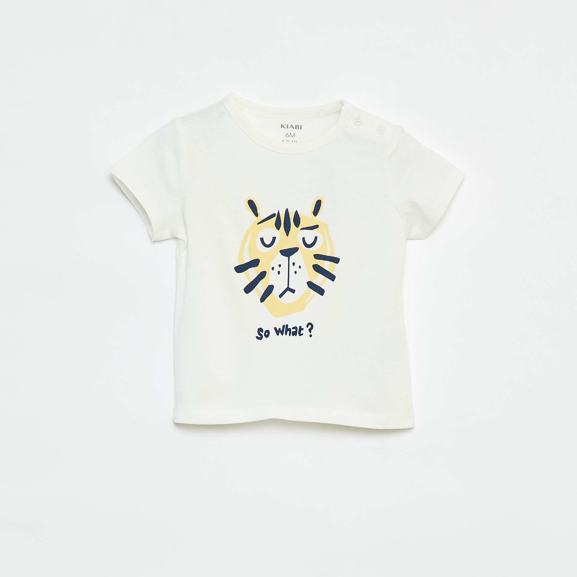 T-shirt à manches courtes avec animation BLANC