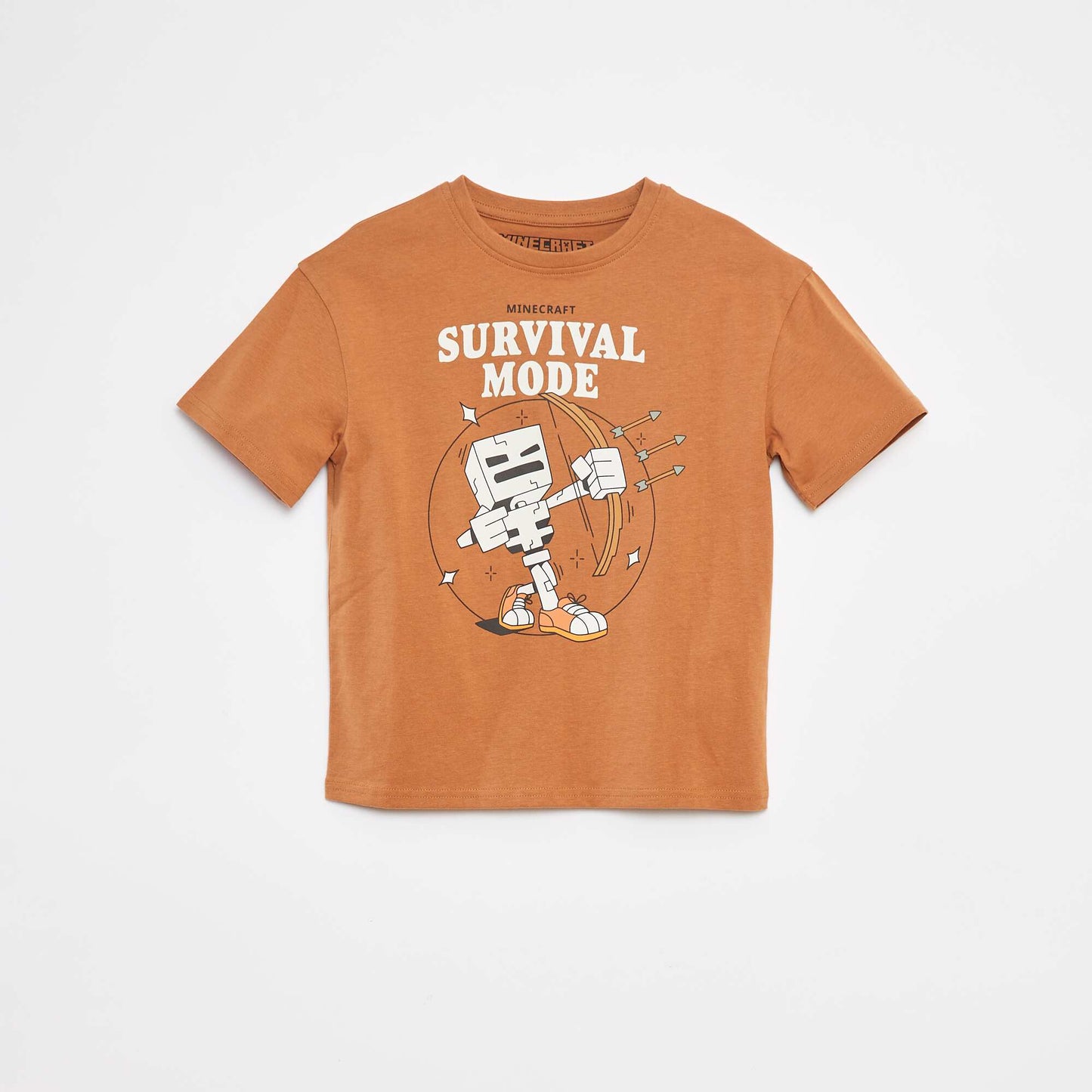 T-shirt imprimé 'Minecraft' MARRON