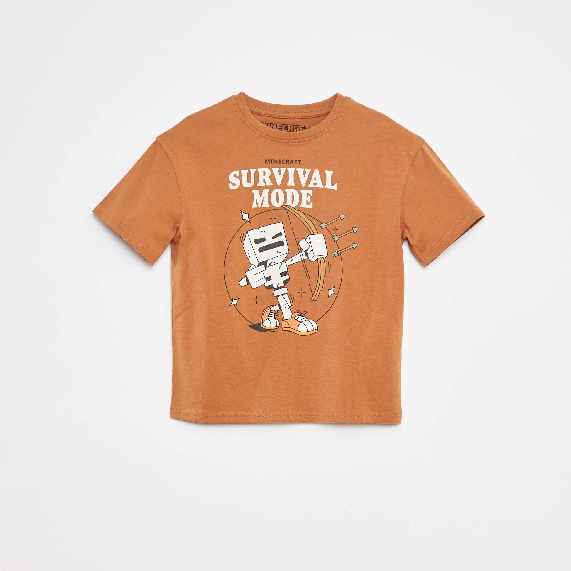 T-shirt imprimé 'Minecraft' MARRON