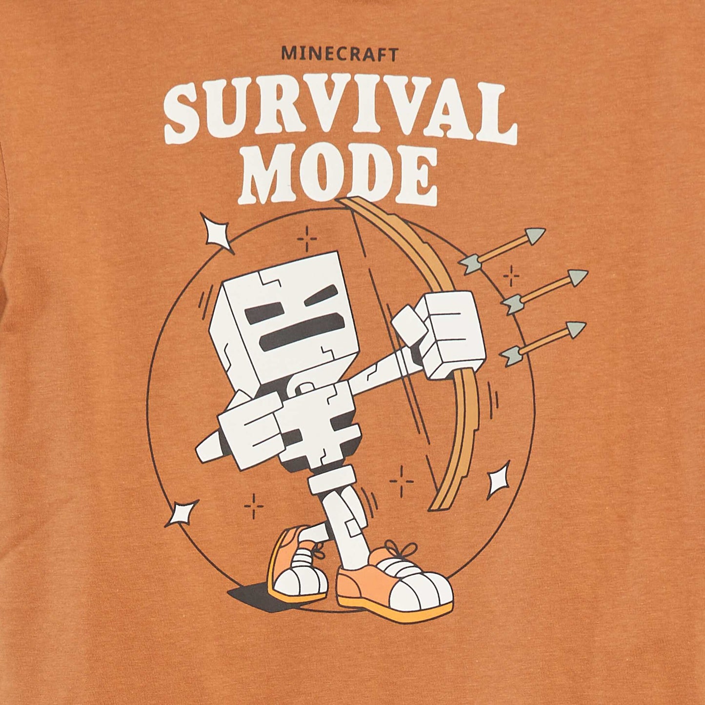 T-shirt imprimé 'Minecraft' MARRON