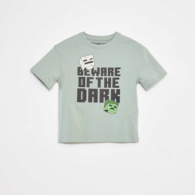 T-shirt imprimé 'Minecraft' VERT