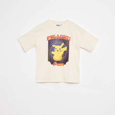 T-shirt à manches courtes 'Pikachu' BLANC