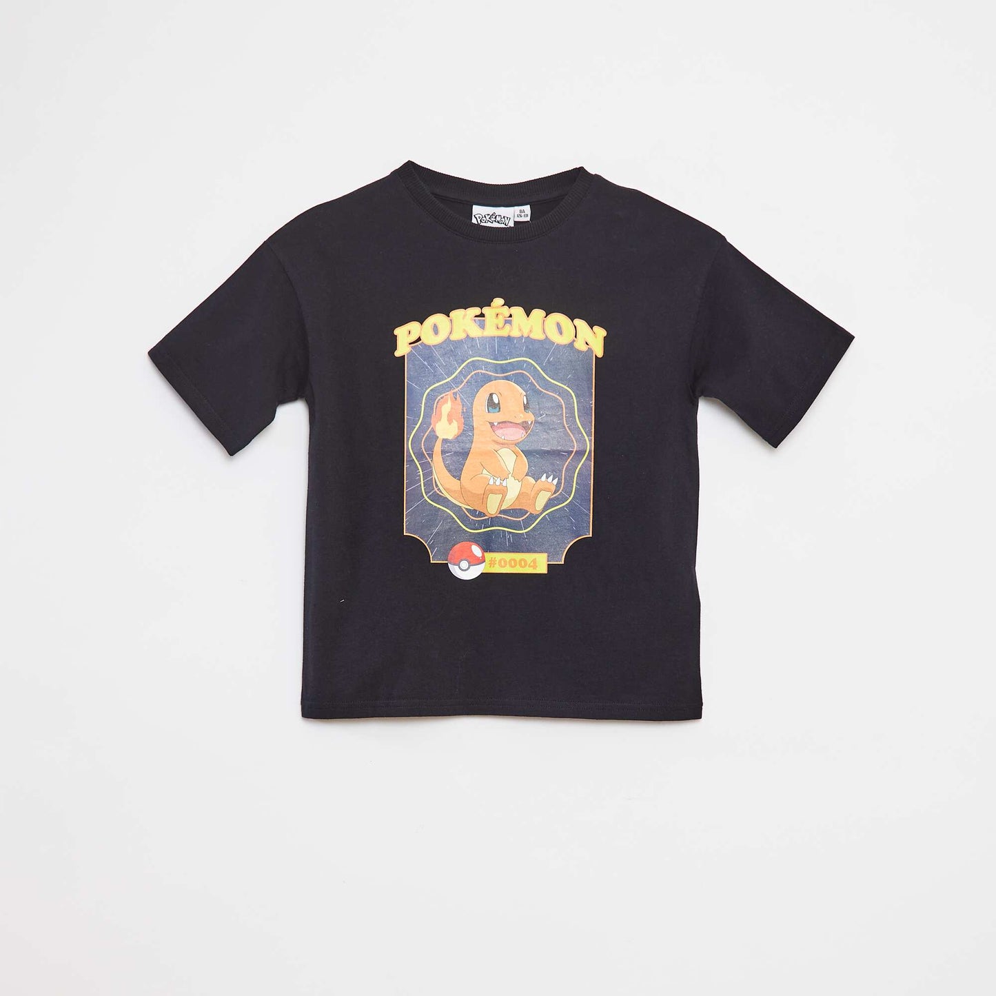 T-shirt à manches courtes 'Salamèche' NOIR