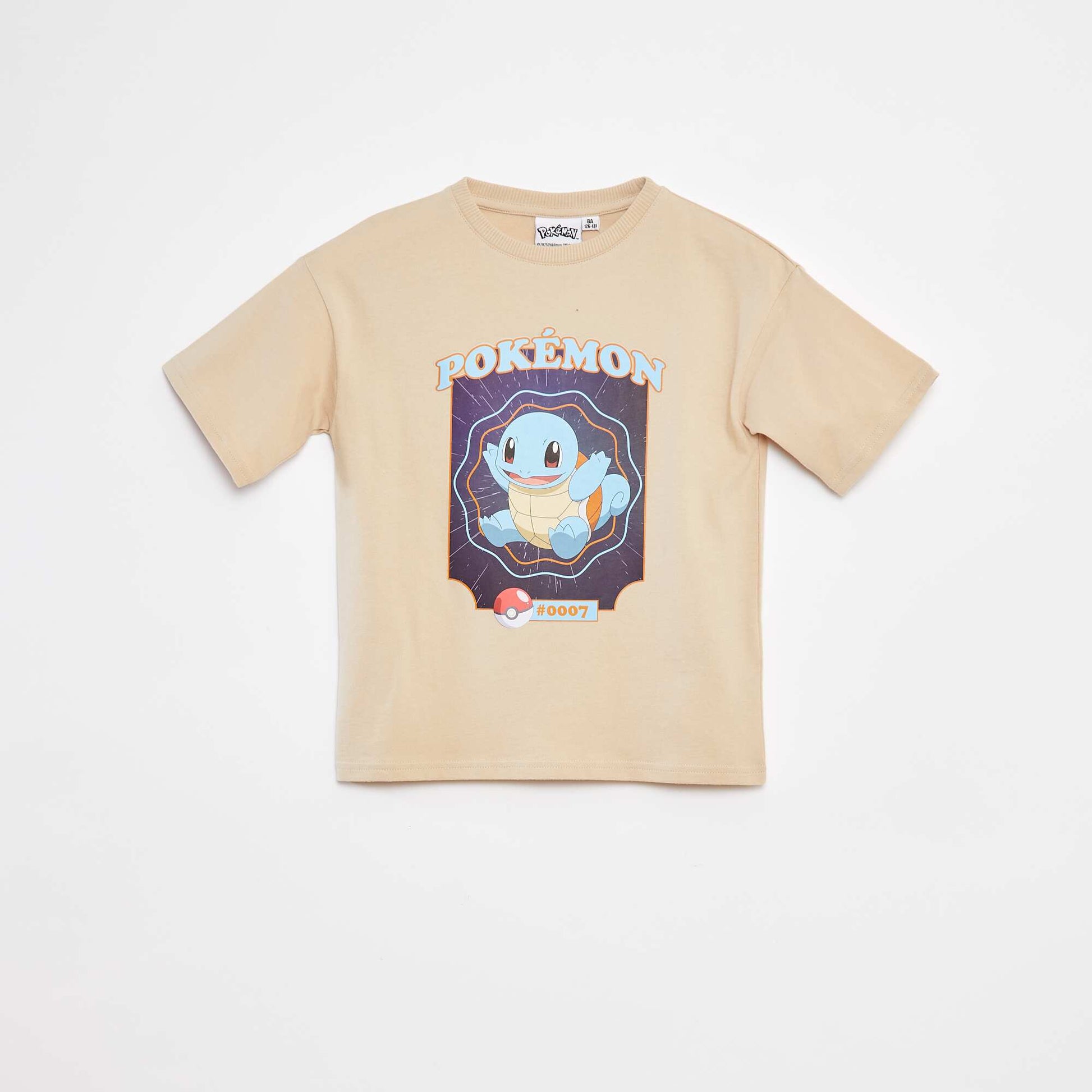 T-shirt à manches courtes 'Carapuce' BEIGE